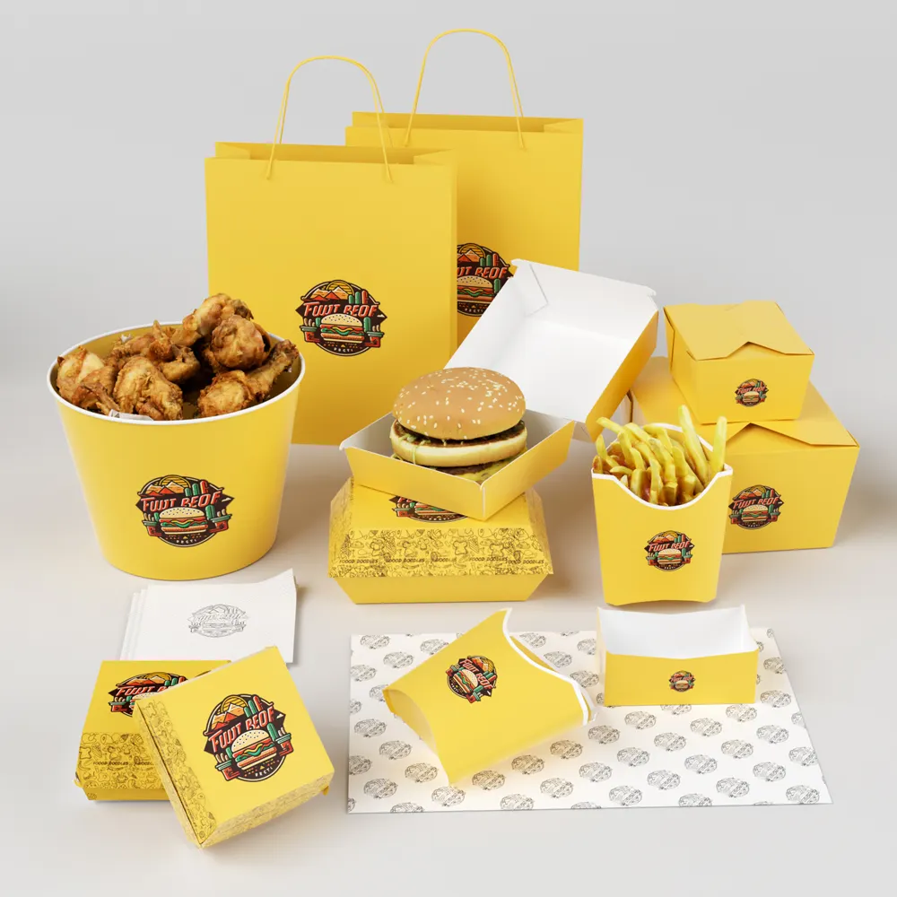 Yellow Food Packaging Boxes